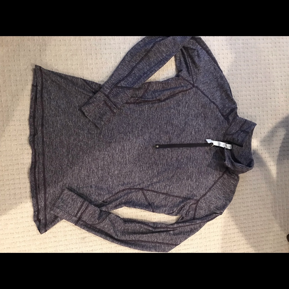 Lululemon Athletica sz 12 Large 3/4 zip shirt